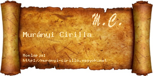 Murányi Cirilla névjegykártya